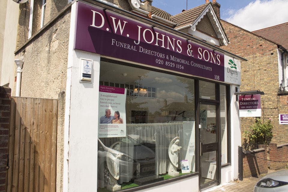 D W Johns & Sons Funeral Directors in Chingford, London.