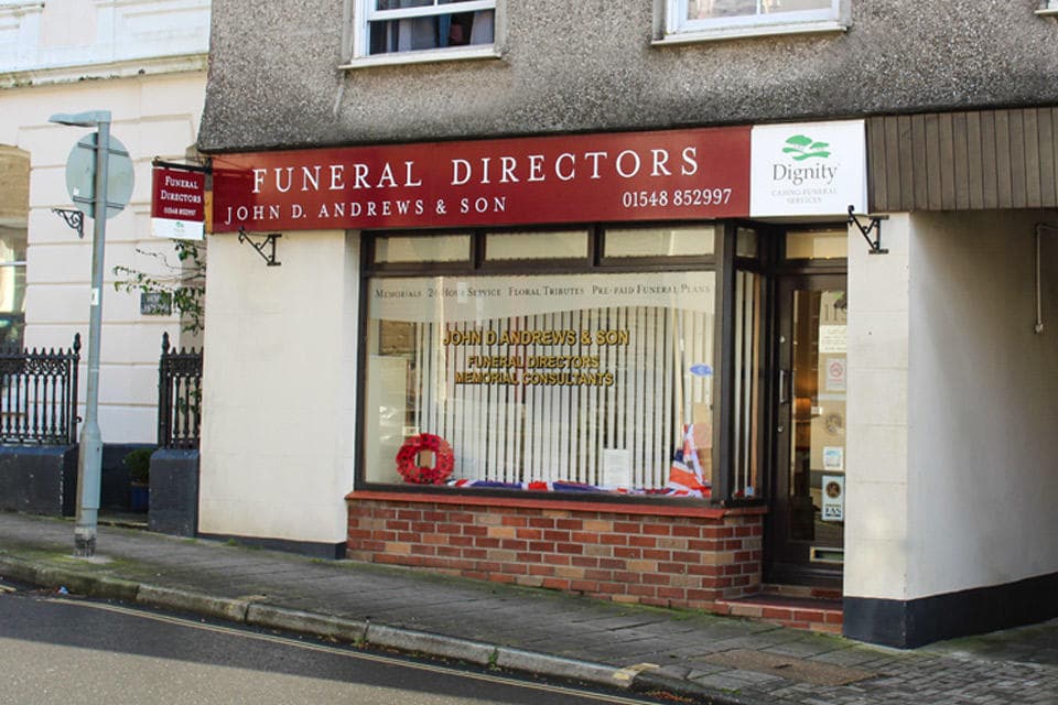 J D Andrews & Son inc. Savill Funeral Directors in Kingsbridge