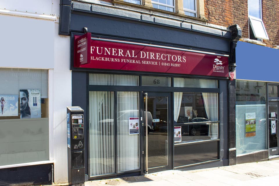 Blackburns Funeral Directors in Broadstairs, Kent.